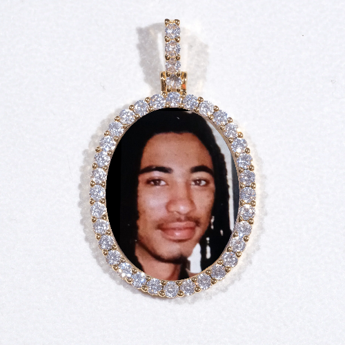 3D Oval Custom Picture Pendant