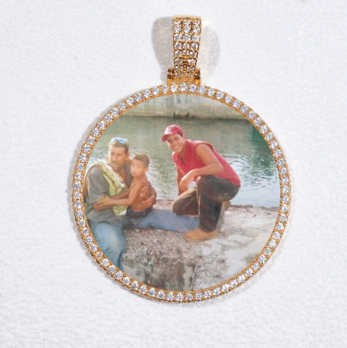 MEDIUM 3D CIRCLE CUSTOM PICTURE PENDANT