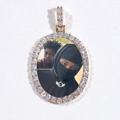 3D Oval Custom Picture Pendant