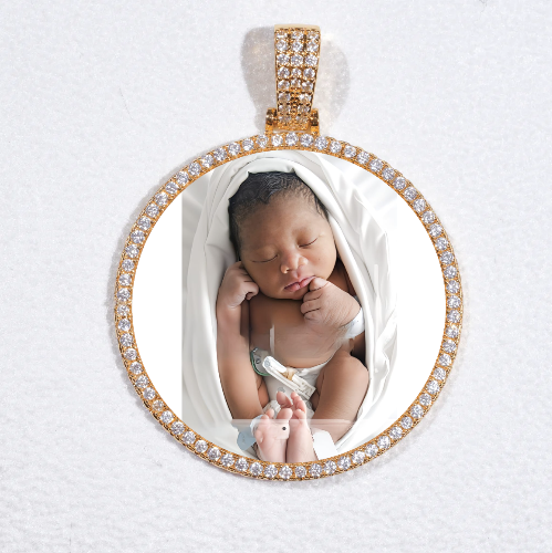 MEDIUM 3D CIRCLE CUSTOM PICTURE PENDANT