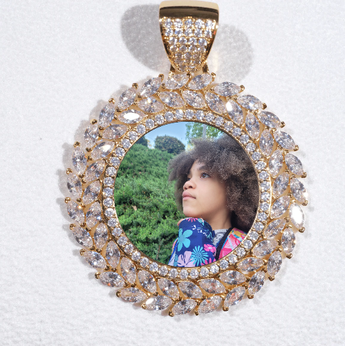 Large 3D Wheat Ear Custom Picture Pendant