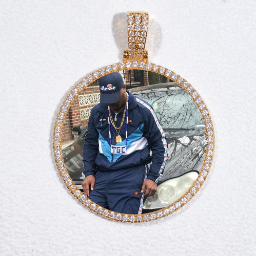 MEDIUM 3D CIRCLE CUSTOM PICTURE PENDANT
