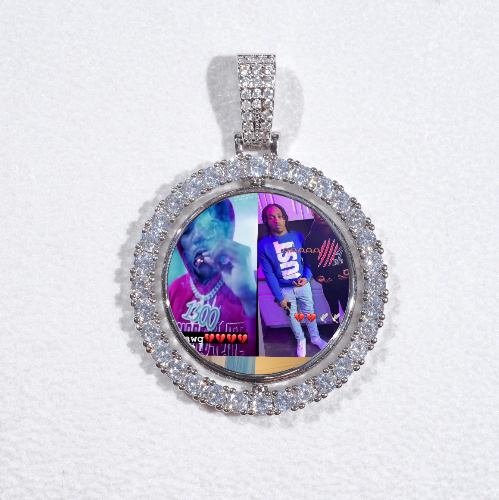 3D Spinning 2-Faced Custom Picture Pendant