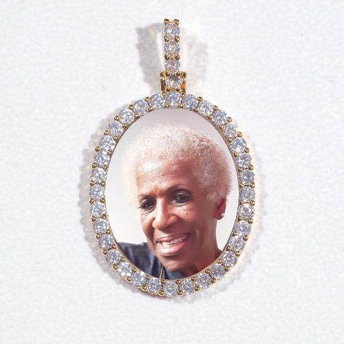 3D Oval Custom Picture Pendant