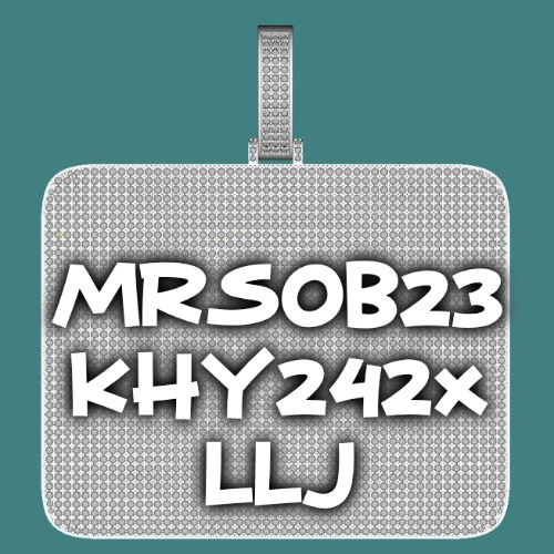 CUSTOM LETTER NECKLACE 3D BIG SQUARE