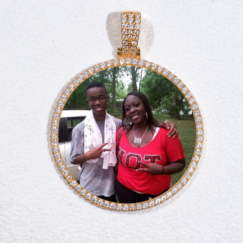 MEDIUM 3D CIRCLE CUSTOM PICTURE PENDANT