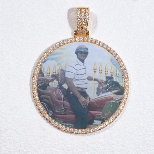 MEDIUM 3D CIRCLE CUSTOM PICTURE PENDANT