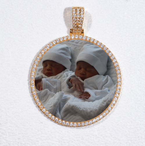 MEDIUM 3D CIRCLE CUSTOM PICTURE PENDANT
