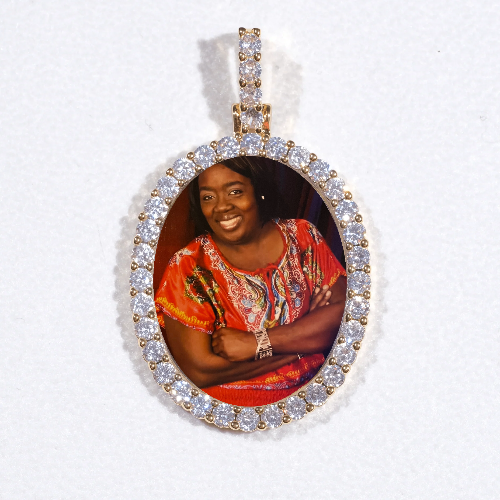 3D Oval Custom Picture Pendant