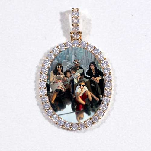 3D Oval Custom Picture Pendant