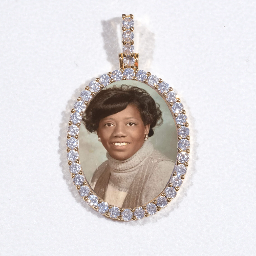 3D Oval Custom Picture Pendant