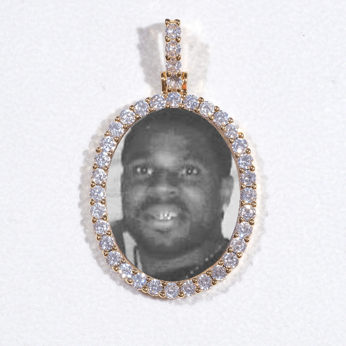 3D Oval Custom Picture Pendant
