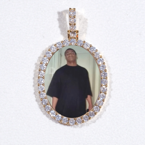 3D Oval Custom Picture Pendant
