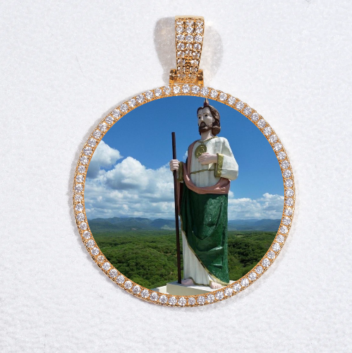 MEDIUM 3D CIRCLE CUSTOM PICTURE PENDANT