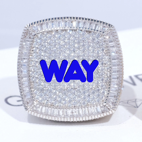 CUSTOM LETTER 3D ICED RING