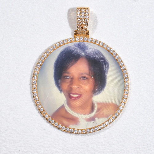 MEDIUM 3D CIRCLE CUSTOM PICTURE PENDANT