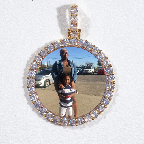 3D CIRCLE CUSTOM PICTURE PENDANT SMALL SIZE