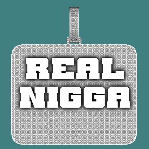 CUSTOM LETTER NECKLACE 3D BIG SQUARE