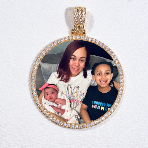 MEDIUM 3D CIRCLE CUSTOM PICTURE PENDANT