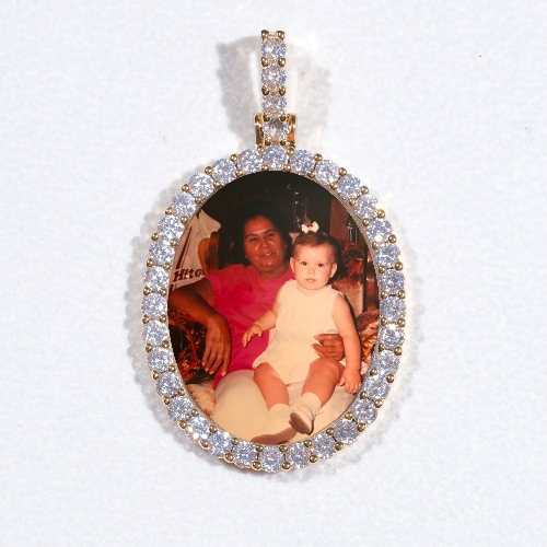 3D Oval Custom Picture Pendant