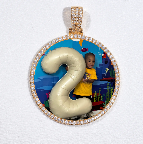 MEDIUM 3D CIRCLE CUSTOM PICTURE PENDANT