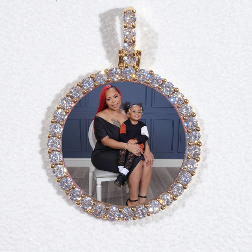 3D CIRCLE CUSTOM PICTURE PENDANT SMALL SIZE