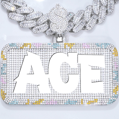 CUSTOM LETTER NECKLACE 3D COLORFUL SQUARE