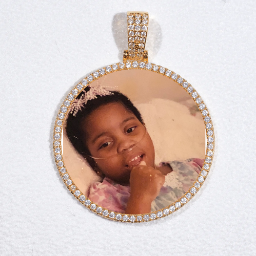 MEDIUM 3D CIRCLE CUSTOM PICTURE PENDANT