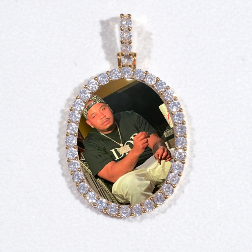 3D Oval Custom Picture Pendant