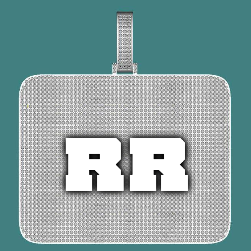 CUSTOM LETTER NECKLACE 3D BIG SQUARE