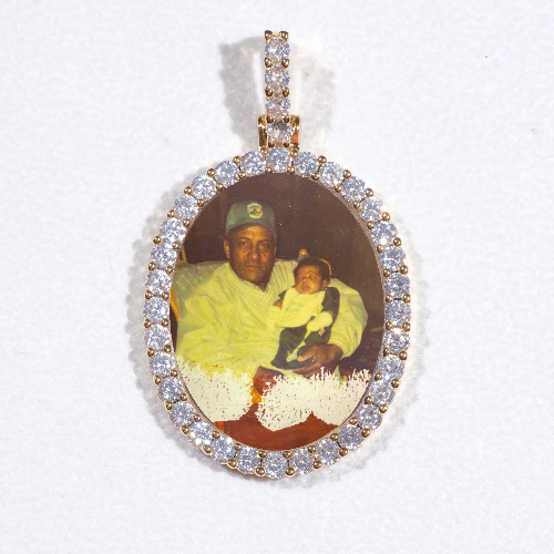 3D Oval Custom Picture Pendant