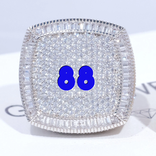 CUSTOM LETTER 3D ICED RING