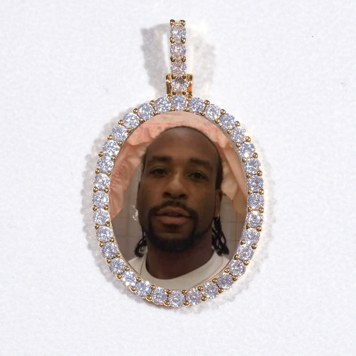 3D Oval Custom Picture Pendant