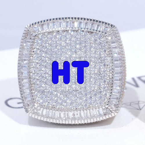 CUSTOM LETTER 3D ICED RING