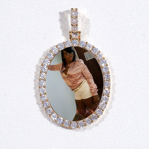 3D Oval Custom Picture Pendant
