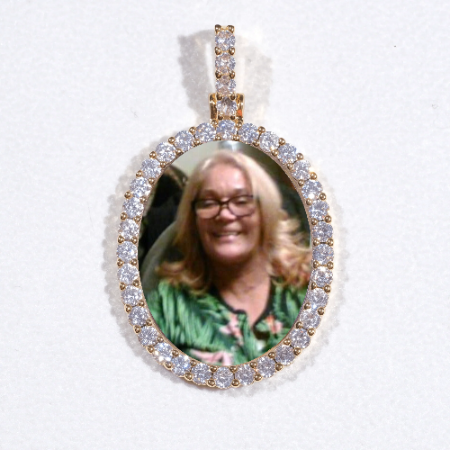 3D Oval Custom Picture Pendant