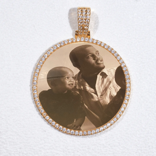 MEDIUM 3D CIRCLE CUSTOM PICTURE PENDANT