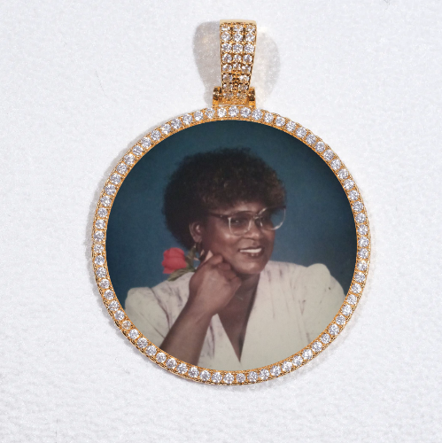 MEDIUM 3D CIRCLE CUSTOM PICTURE PENDANT
