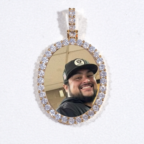 3D Oval Custom Picture Pendant