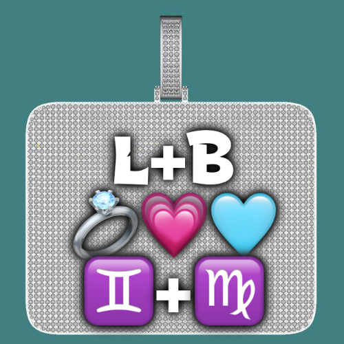 CUSTOM LETTER NECKLACE 3D BIG SQUARE