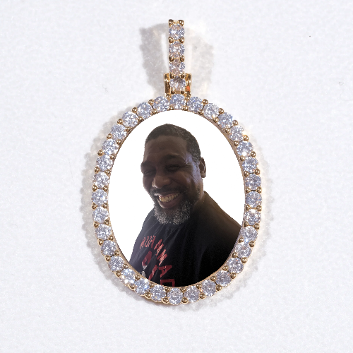 3D Oval Custom Picture Pendant