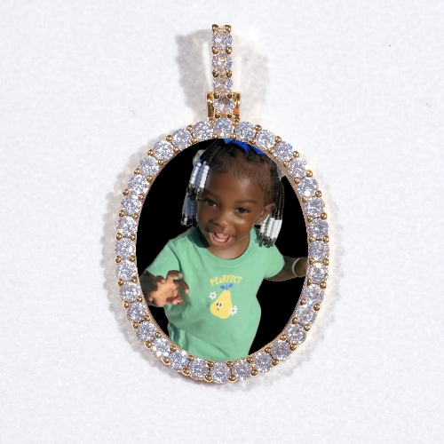 3D Oval Custom Picture Pendant