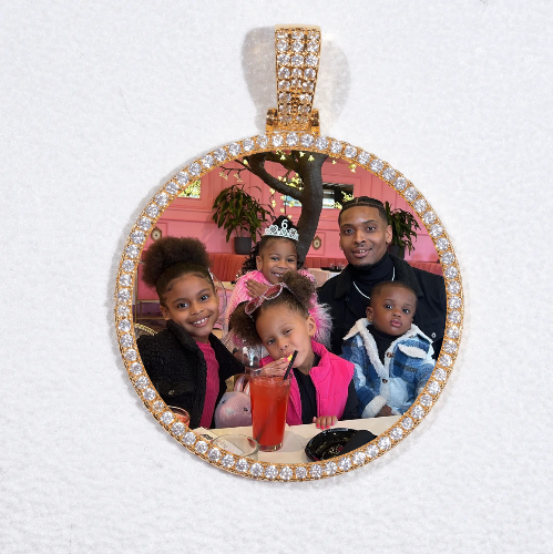 MEDIUM 3D CIRCLE CUSTOM PICTURE PENDANT