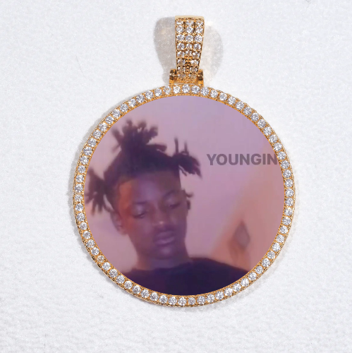 MEDIUM 3D CIRCLE CUSTOM PICTURE PENDANT