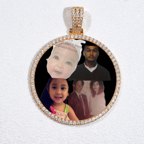 MEDIUM 3D CIRCLE CUSTOM PICTURE PENDANT