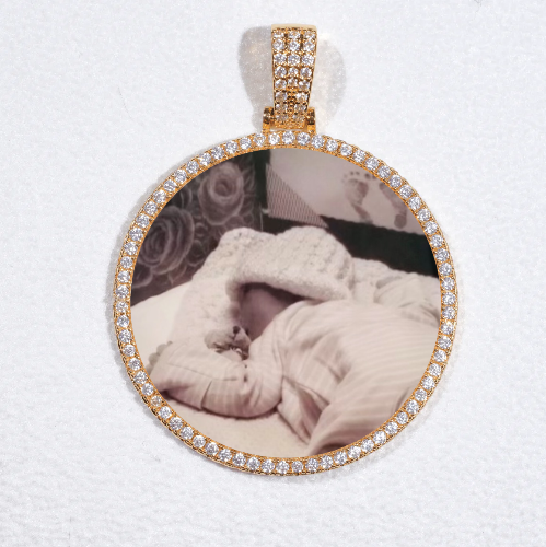 MEDIUM 3D CIRCLE CUSTOM PICTURE PENDANT