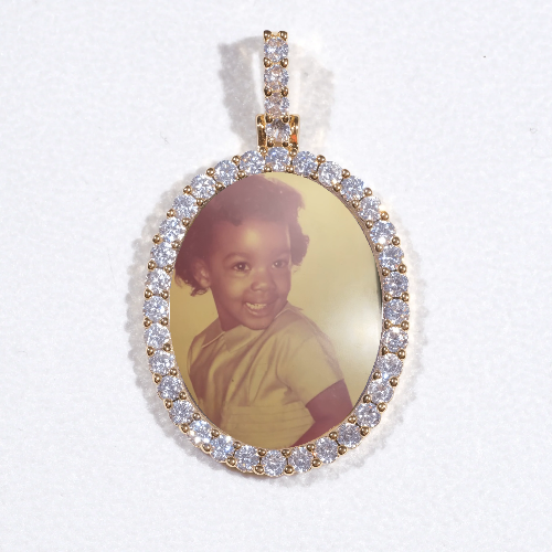 3D Oval Custom Picture Pendant