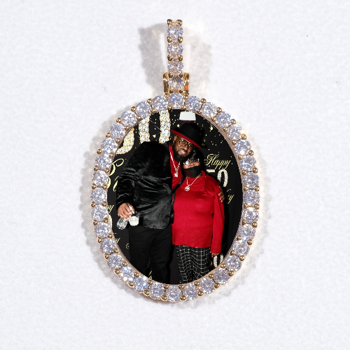 3D Oval Custom Picture Pendant