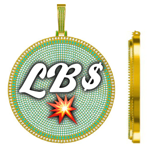 CUSTOM LETTER NECKLACE 3D BIG DISC