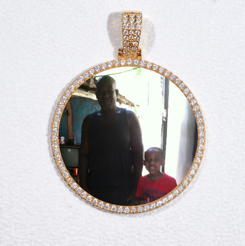 MEDIUM 3D CIRCLE CUSTOM PICTURE PENDANT